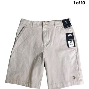 Polo by Ralph Lauren BOYS Cream Flat Front Shorts